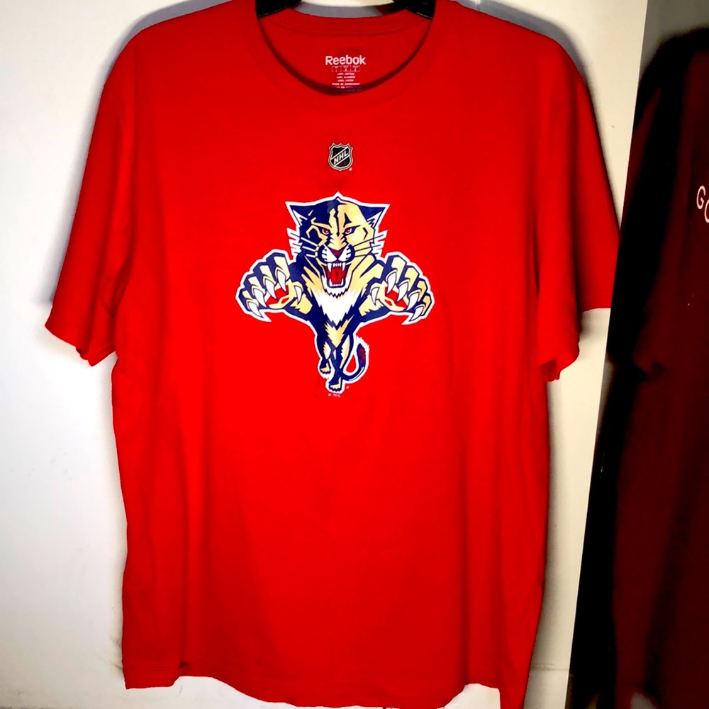Red Reebok NHL Florida Panthers #5 Ekblad T-Shirt